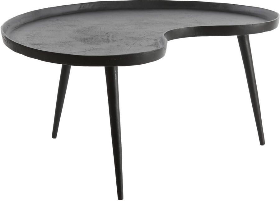 Light & Living Bijzettafel Lienz 80 x 60cm Mat Zwart Organisch - Foto 3