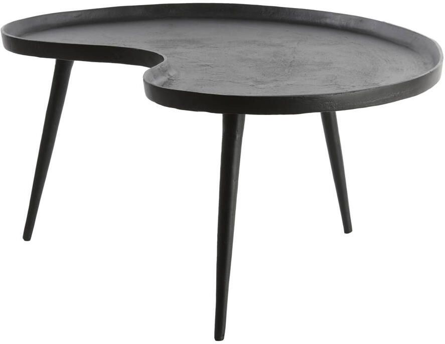 Light & Living Bijzettafel Lienz 80 x 60cm Mat Zwart Organisch - Foto 2