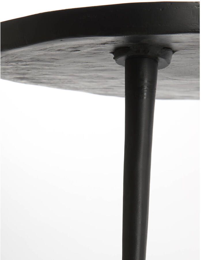 Light & Living Bijzettafel Lienz 80 x 60cm Mat Zwart Organisch