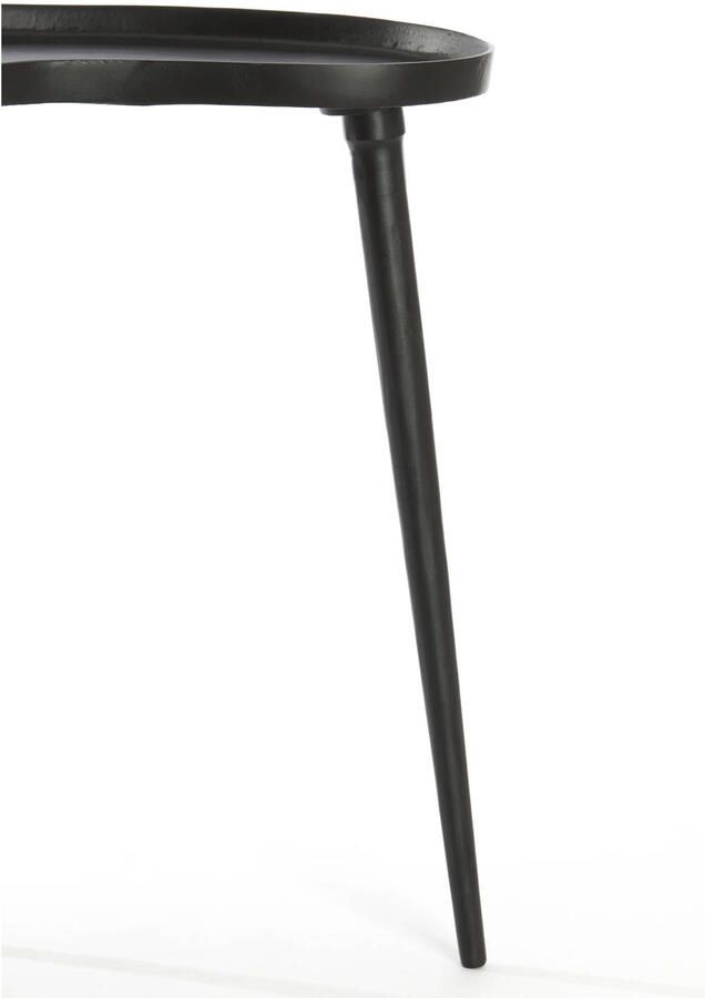 Light & Living Bijzettafel Lienz 53 x 30cm Mat Zwart Rond - Foto 2