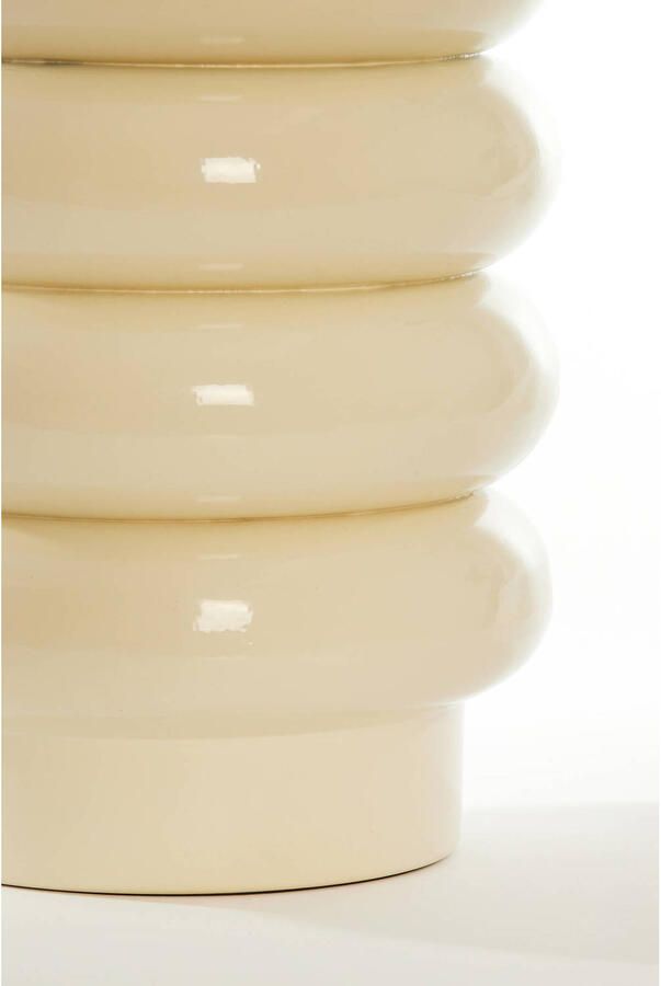 Light & Living Bijzettafel Mirogi Crème Ø30cm Modern