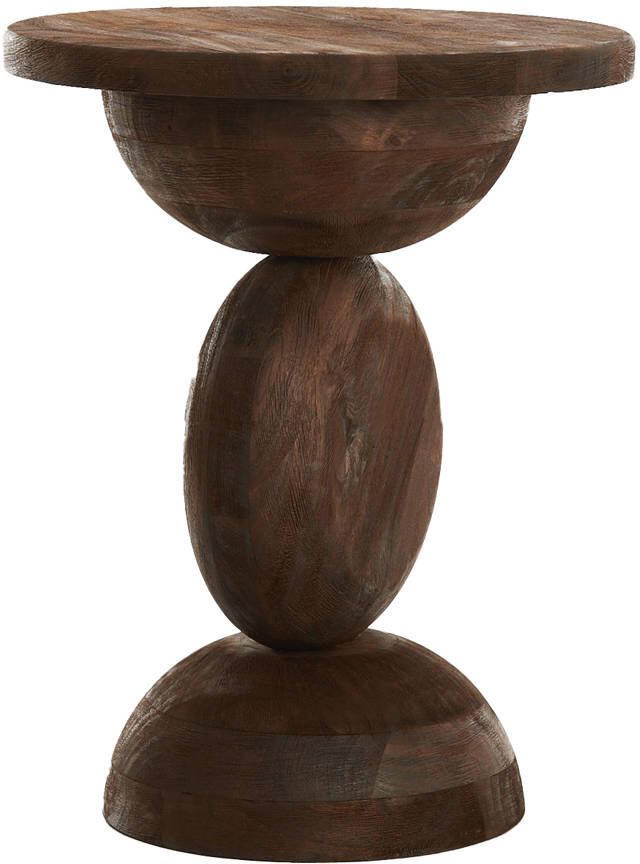 Light & Living Light&living Bijzettafel Ø40x50 cm MIRTO hout mat donker bruin - Foto 4