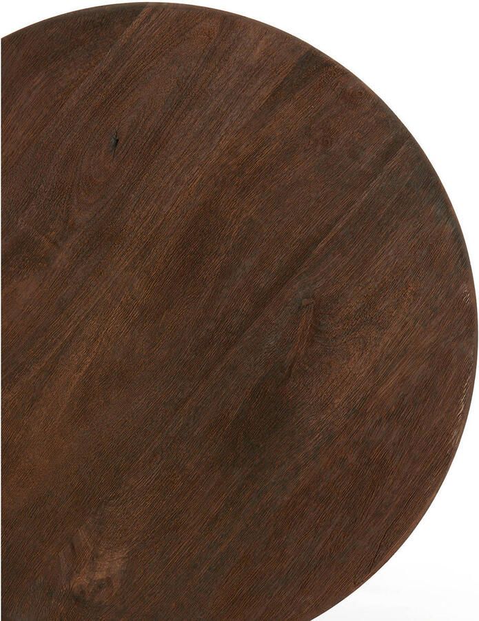 Light & Living Light&living Bijzettafel Ø40x50 cm MIRTO hout mat donker bruin
