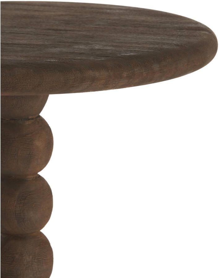 Light & Living Ronde Bijzettafel Veglio Mangohout Donkerbruin - Foto 3