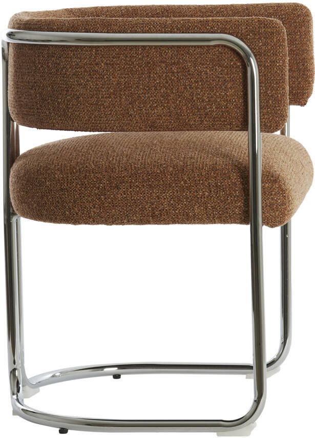 Light & Living Light&living Eetkamerstoel 56x52x72 cm ADANTE karamel+chroom - Foto 3