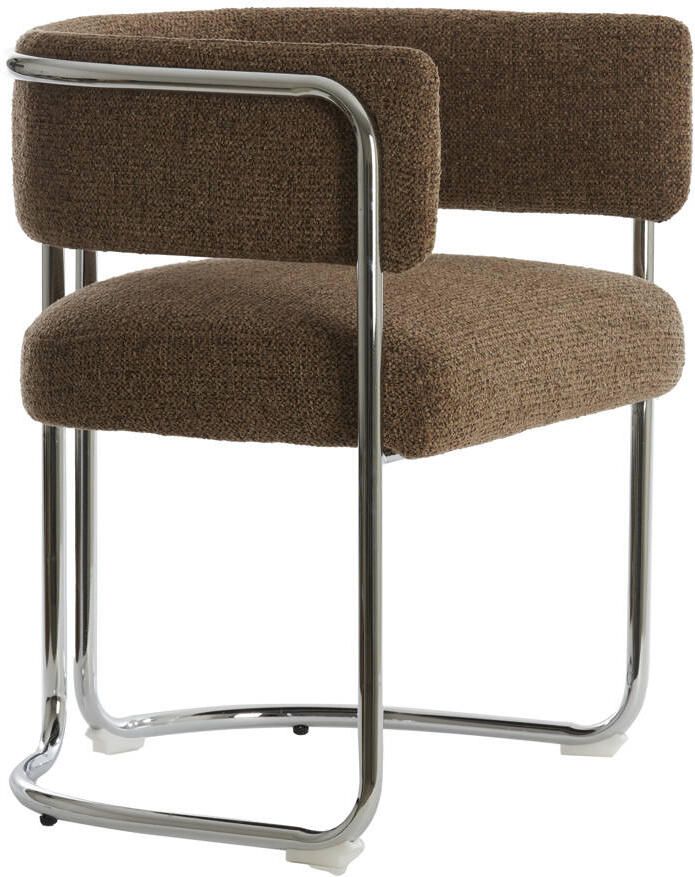 Light & Living Light&living Eetkamerstoel 56x52x72 cm ADANTE donker bruin+chroom - Foto 4