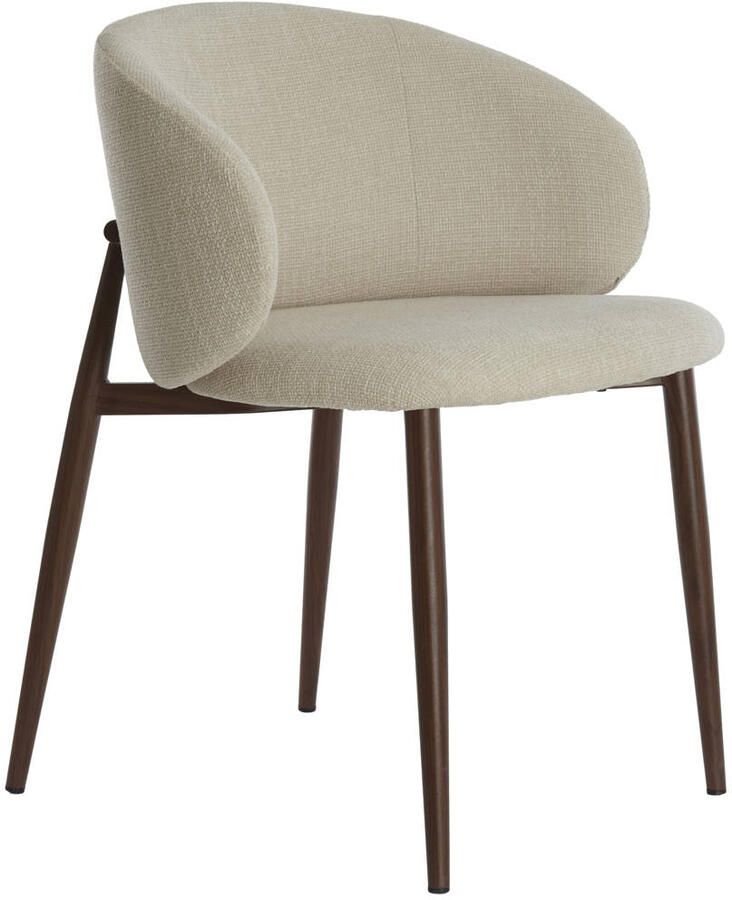 Light & Living Aluko eetkamerstoel crème+bruin - Foto 3