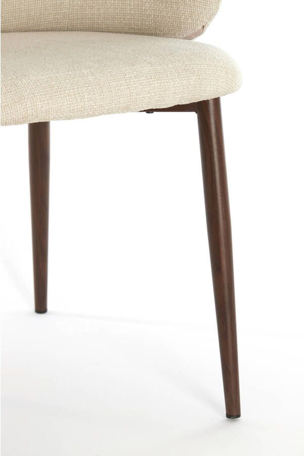 Light & Living Aluko eetkamerstoel crème+bruin - Foto 2