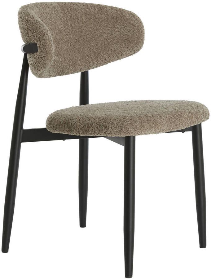 Light & Living Eetkamerstoel Eniola Chenille Taupe - Foto 3