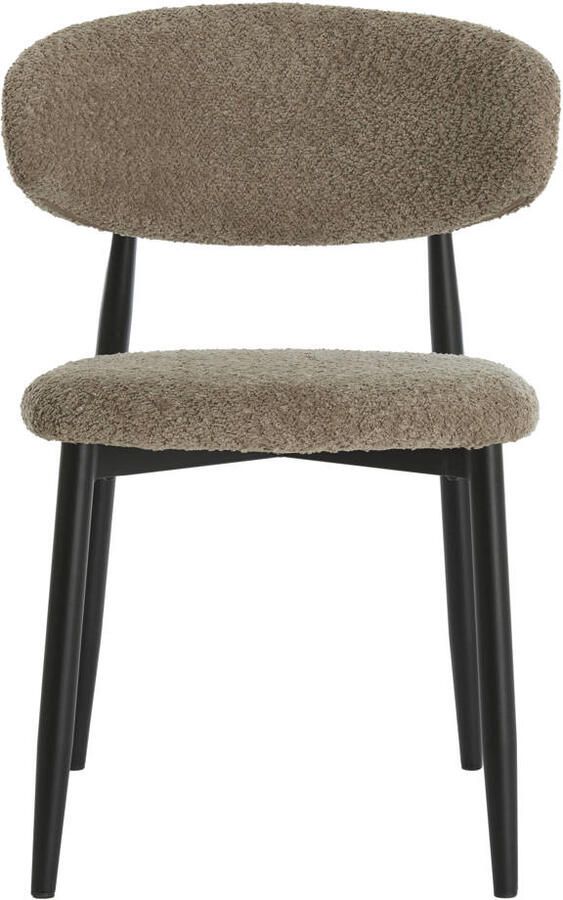 Light & Living Eetkamerstoel Eniola Chenille Taupe - Foto 2