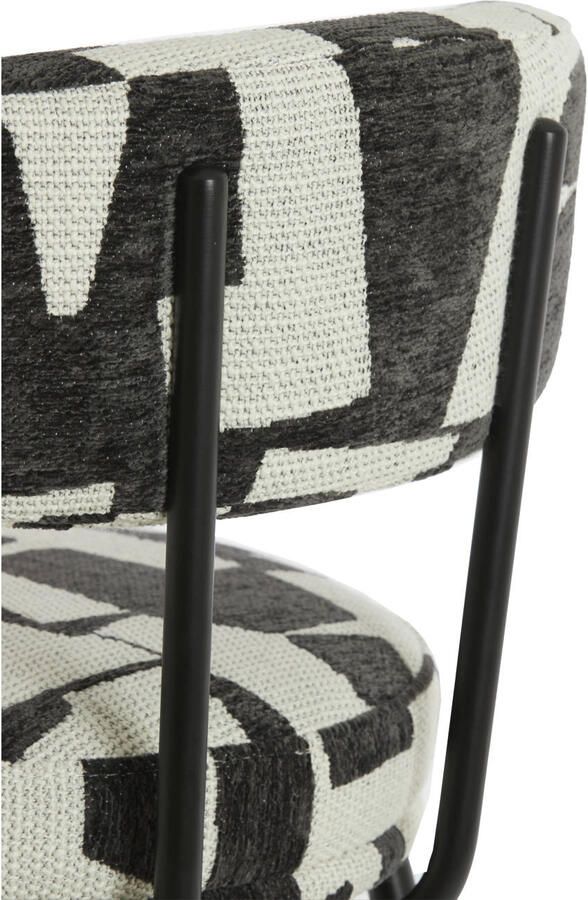Light & Living Light&living Barkruk 52 5x51x93 cm HARVIE crème-zwart+mat zwart - Foto 3