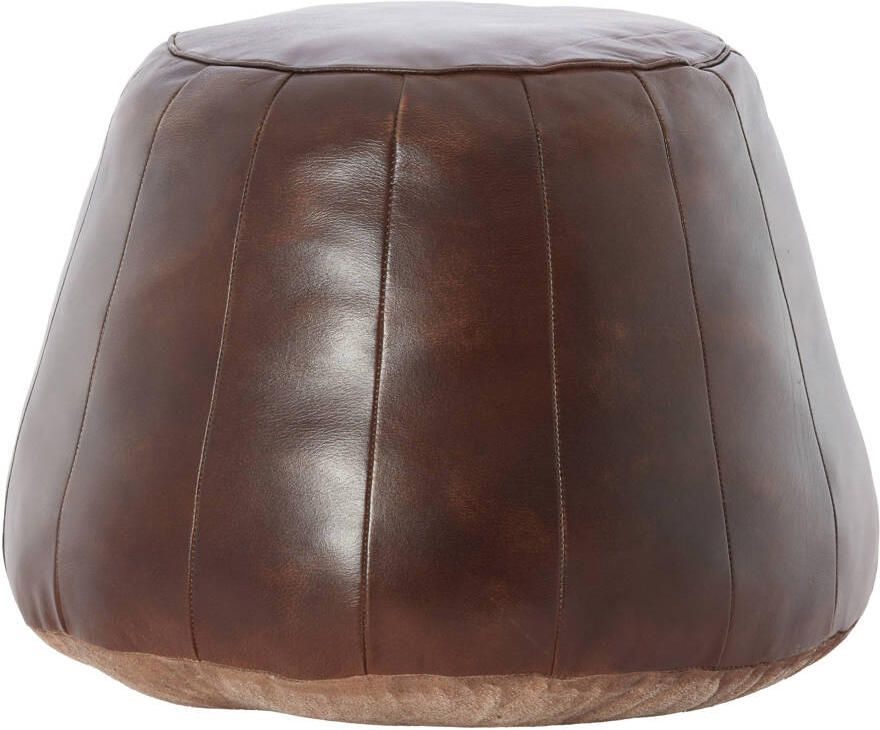 Light & Living Poef Dovio Bruin Ø56x42cm Bohemian
