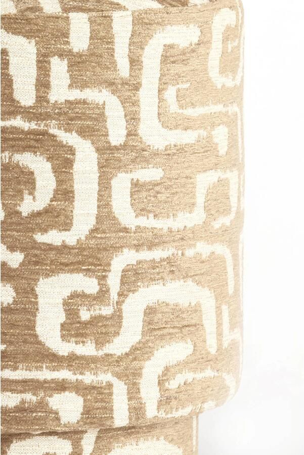Light & Living Light&living Poef Ø40x44 cm DAVONTE groen-grijs+beige - Foto 2