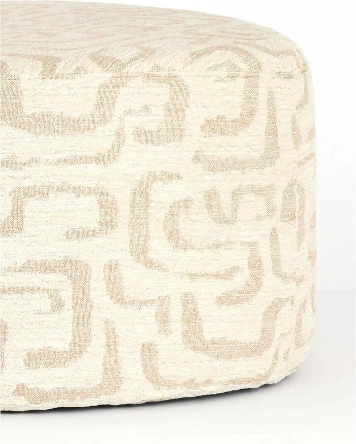Light & Living Light&living Poef 68x68x35 cm LIBERIA beige+zand - Foto 2