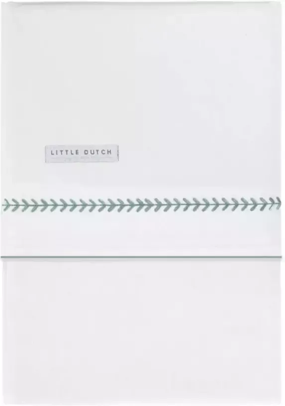 Little Dutch baby ledikantlaken 110x140 cm NEW branch mint geborduurd