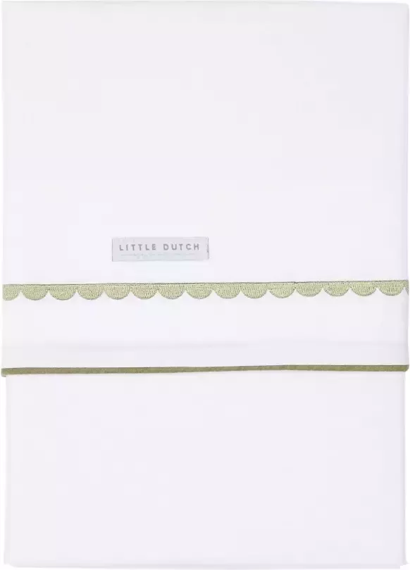 Little Dutch Ledikantlaken Maat Ledikant Laken Jongens & Meisjes Olive Groen Pure - Foto 2