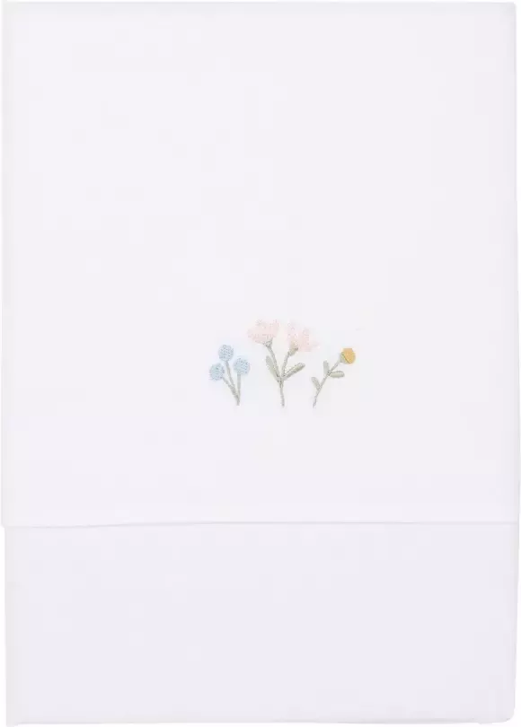 Little Dutch baby ledikantlaken Flowers & Butterflies geborduurd 110x140 cm