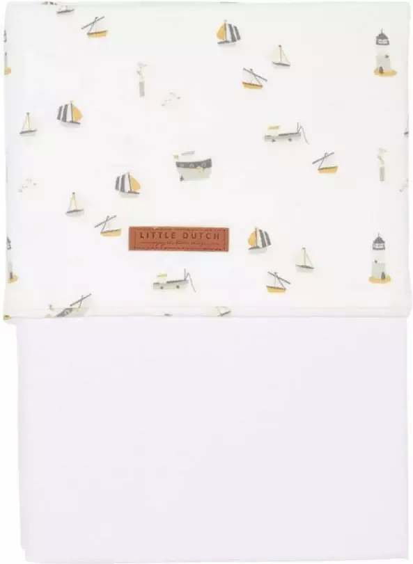 Little Dutch baby wieglaken Sailors Bay White 70x100 cm