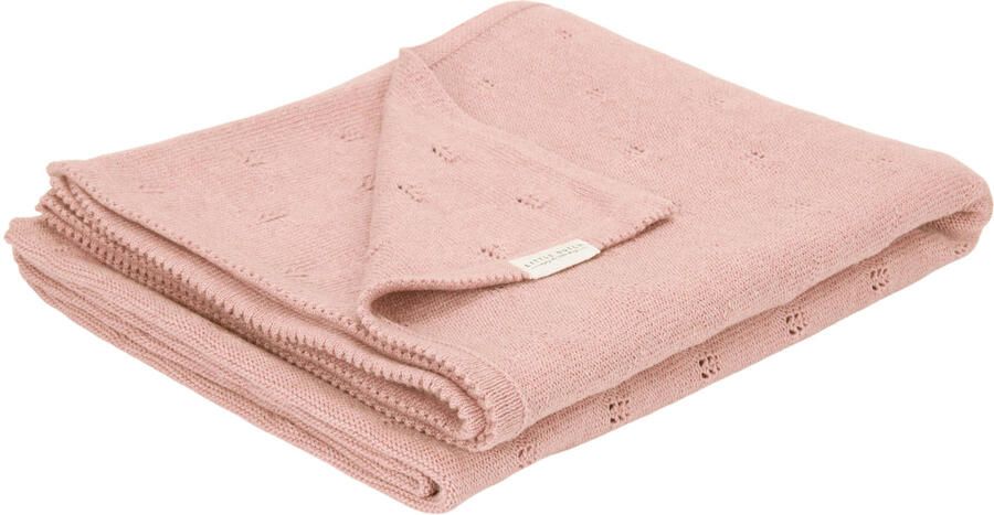 Little Dutch gebreide wiegdeken Pure Pink Blossom