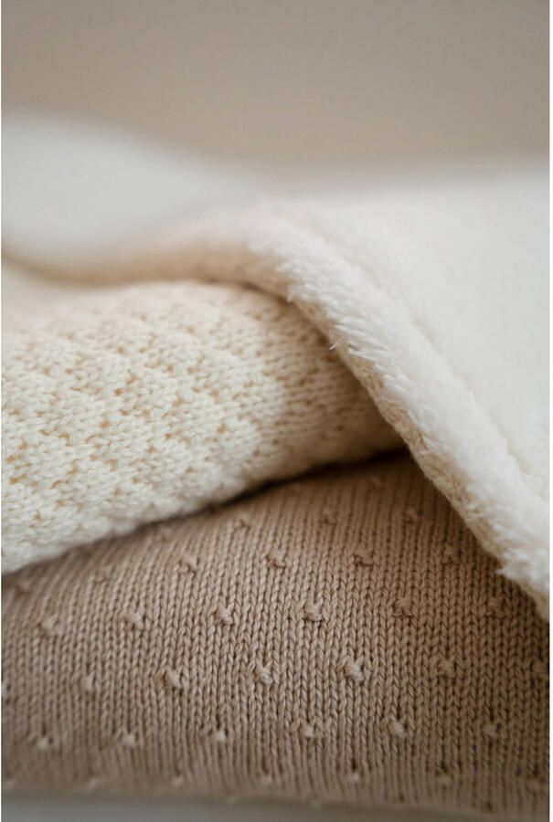 Little Dutch ledikantdeken gebreid Pure Soft White - Foto 2
