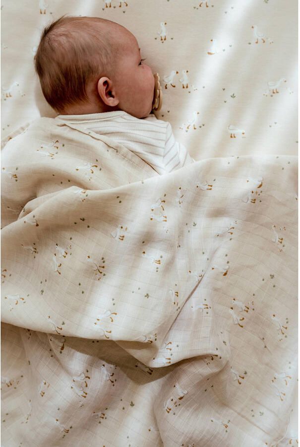 Little Dutch Ledikant deken Beige Little Goose Moon & Stars - Foto 3