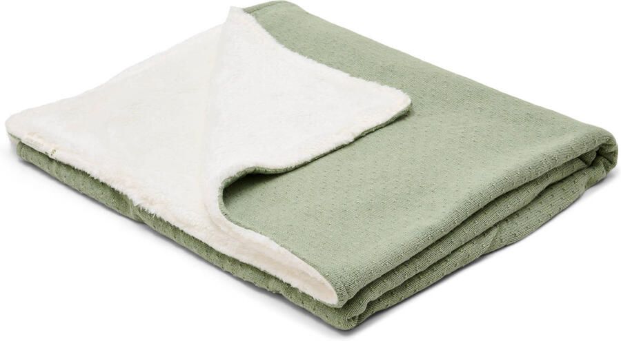 Little Dutch wiegdeken gebreid Pure Sage groen
