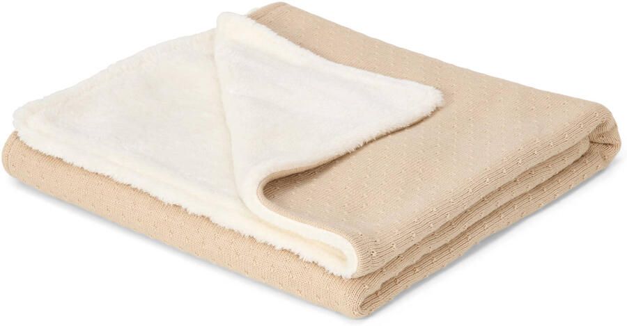 Little Dutch wiegdeken gebreid fleece Pure Soft Beige