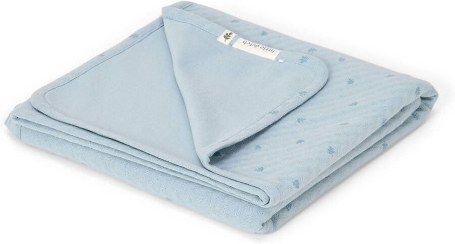 Little Dutch wiegdeken Pure Denim Blue blauw