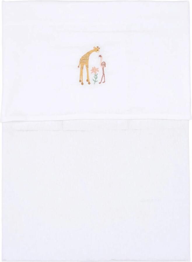 Little Dutch wieglaken Flamingo Wit (100x70 cm)