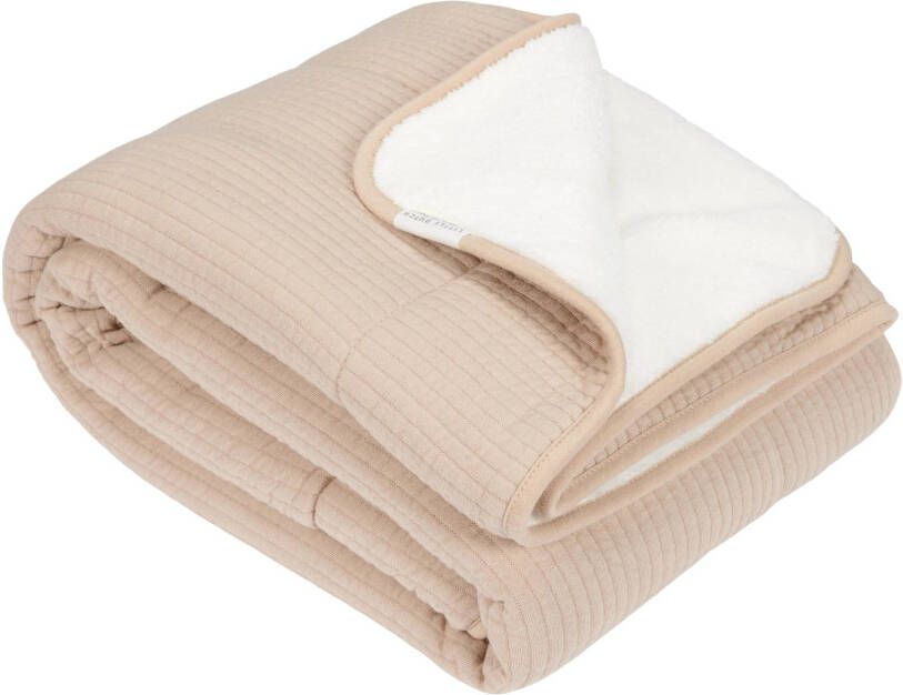 Little Dutch wiegdeken met teddy Pure Beige - Foto 3