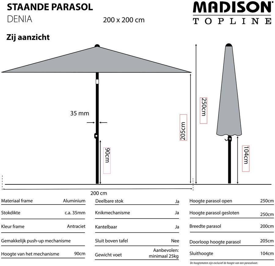 Madison Parasol Denia (200x200 cm) - Foto 2