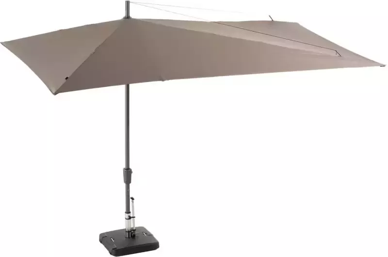 Madison Assymetric sideway parasol 360 x 220 polyester Taupe