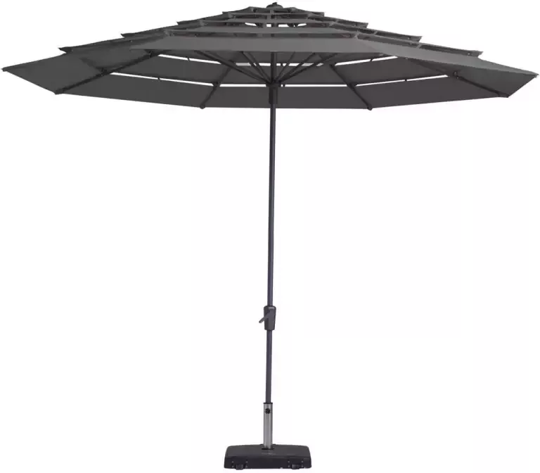 Madison Parasol Syros Open Air Round Grey 350cm Grijs