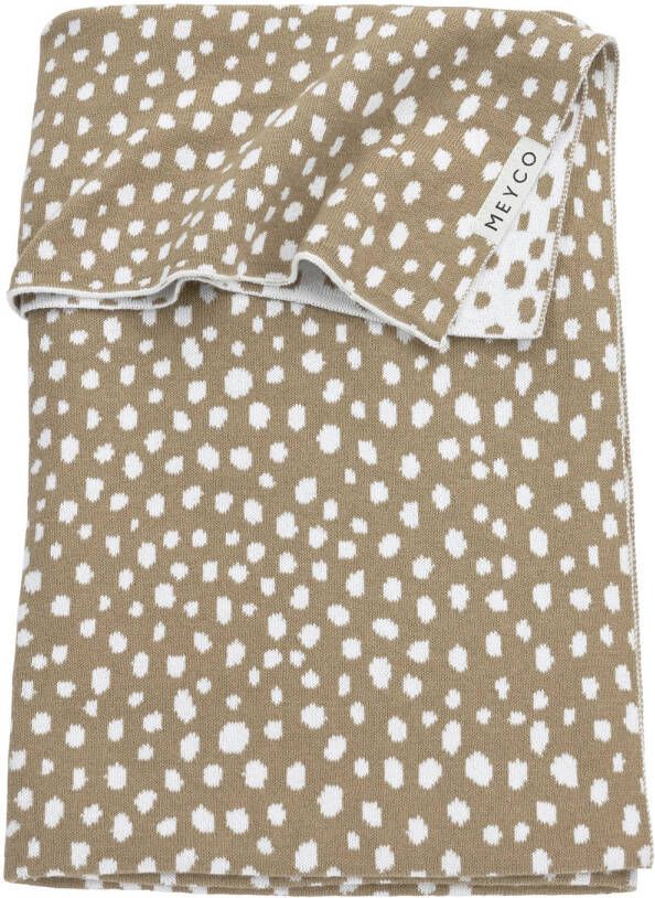 Meyco baby ledikantdeken Cheetah 100x150 cm taupe