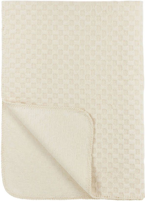 Meyco baby ledikantdeken grid GOTS 100x150 cm natural