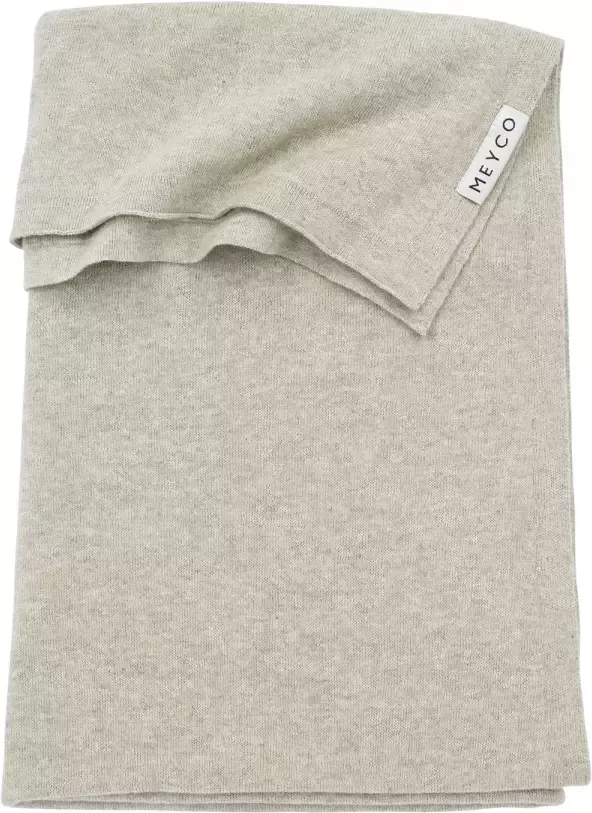 Meyco baby ledikantdeken Knit Basic 100x150 cm Sand Melange - Foto 1