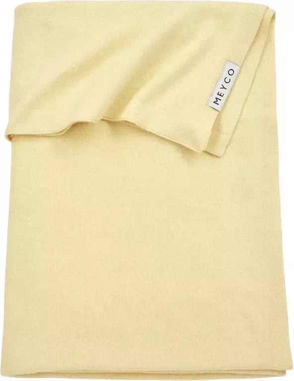 Meyco baby ledikantdeken Knit basic 100x150 cm soft yellow