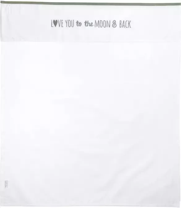 Meyco baby ledikantlaken Love you to the moon & back 100x150 cm forest green - Foto 2