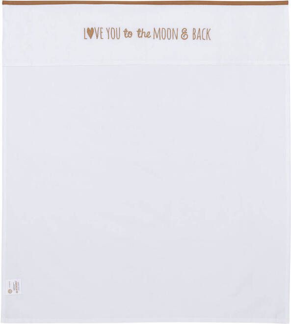 Meyco baby ledikantlaken 'Love you to the moon & back' toffee