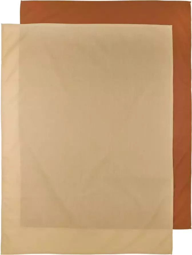 Meyco baby ledikantlaken set van 2 100x150 cm Uni camel Uni warm sand