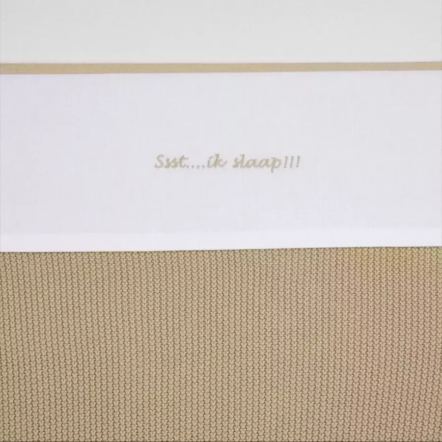 Meyco baby ledikantlaken Ssst...ik slaap!! 100x150 Sand - Foto 3