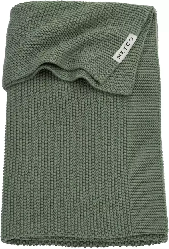 Meyco baby wiegdeken GOTS Mini relief 75x100 cm forest green