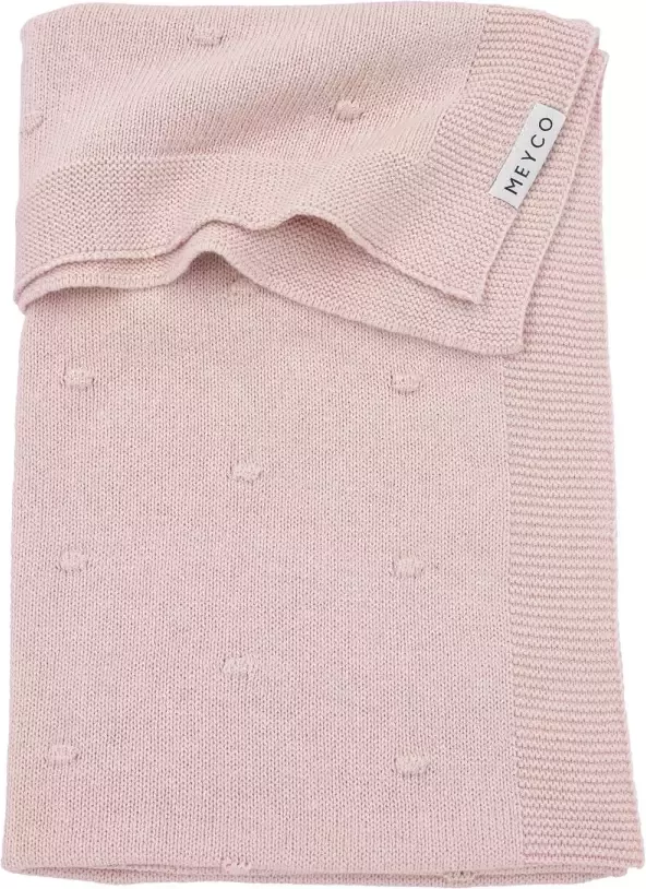 Meyco baby wiegdeken Mini Knots 75x100 cm Soft Pink - Foto 3