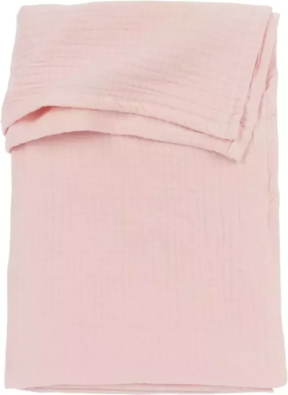 Meyco hydrofiele baby ledikantlaken 100x150cm soft pink - Foto 3