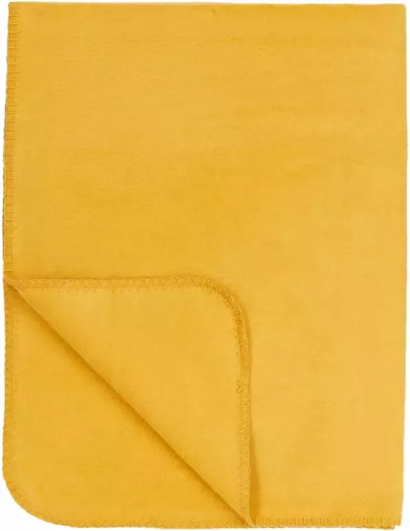 Meyco katoenen baby wiegdeken uni 75x100 cm honey gold