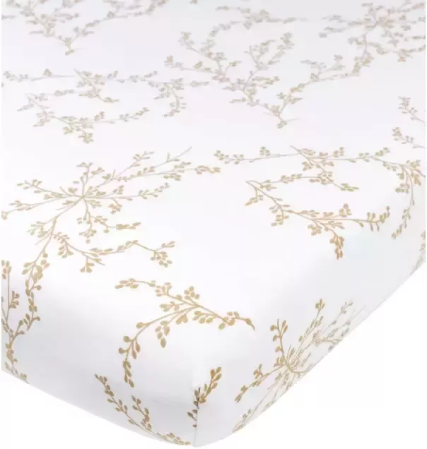 Meyco katoenen jersey ledikant hoeslaken 60x120 cm Branches sand - Foto 3