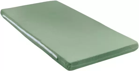 Meyco katoenen jersey matrashoes DeLuxe voor campingbed 60x120cm forest green - Foto 3