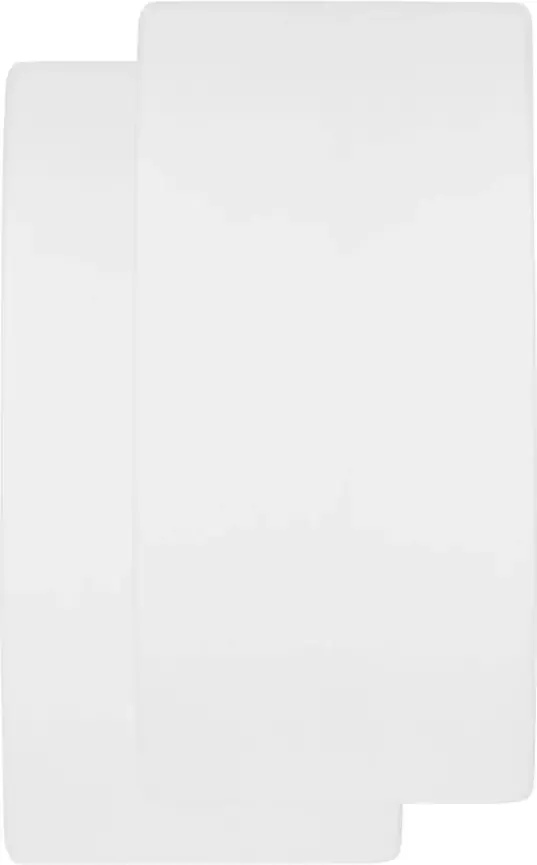 Meyco katoenen molton stretch junior hoeslaken set van 2 70x140 150 wit