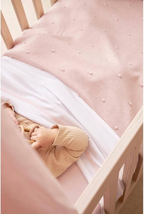 Meyco baby ledikantdeken Mini Knots 100x150 cm Soft Pink - Foto 3