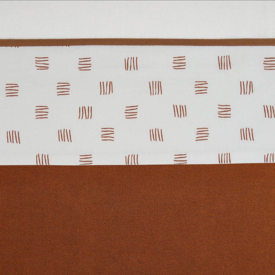 Meyco baby ledikantlaken 100x150 cm block stripe camel